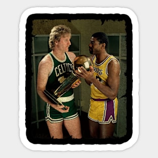 Larry Bird and Magic Johnson Sticker